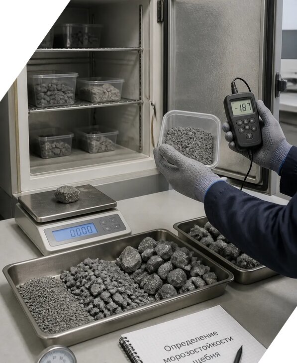 Определение морозостойкости щебня в Сегеже от 3642 р. | ЭкспертизаРоссия